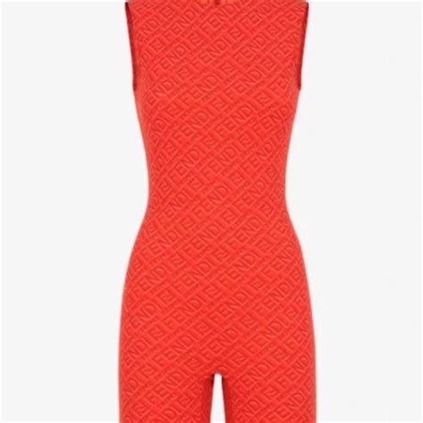 sleeveless mid thigh bodysuit fendi skims|Fendi x SKIMS women.